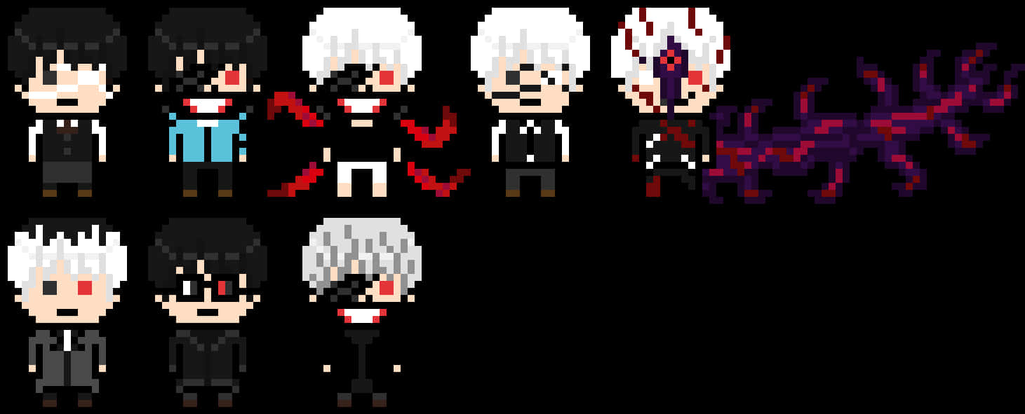 Kaneki Ken transformation pixelkunst Wallpapers