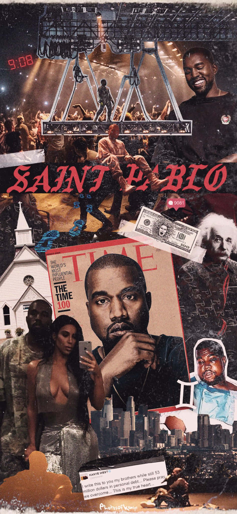 Kanye West ved lyttefesten for The Life of Pablo Wallpapers