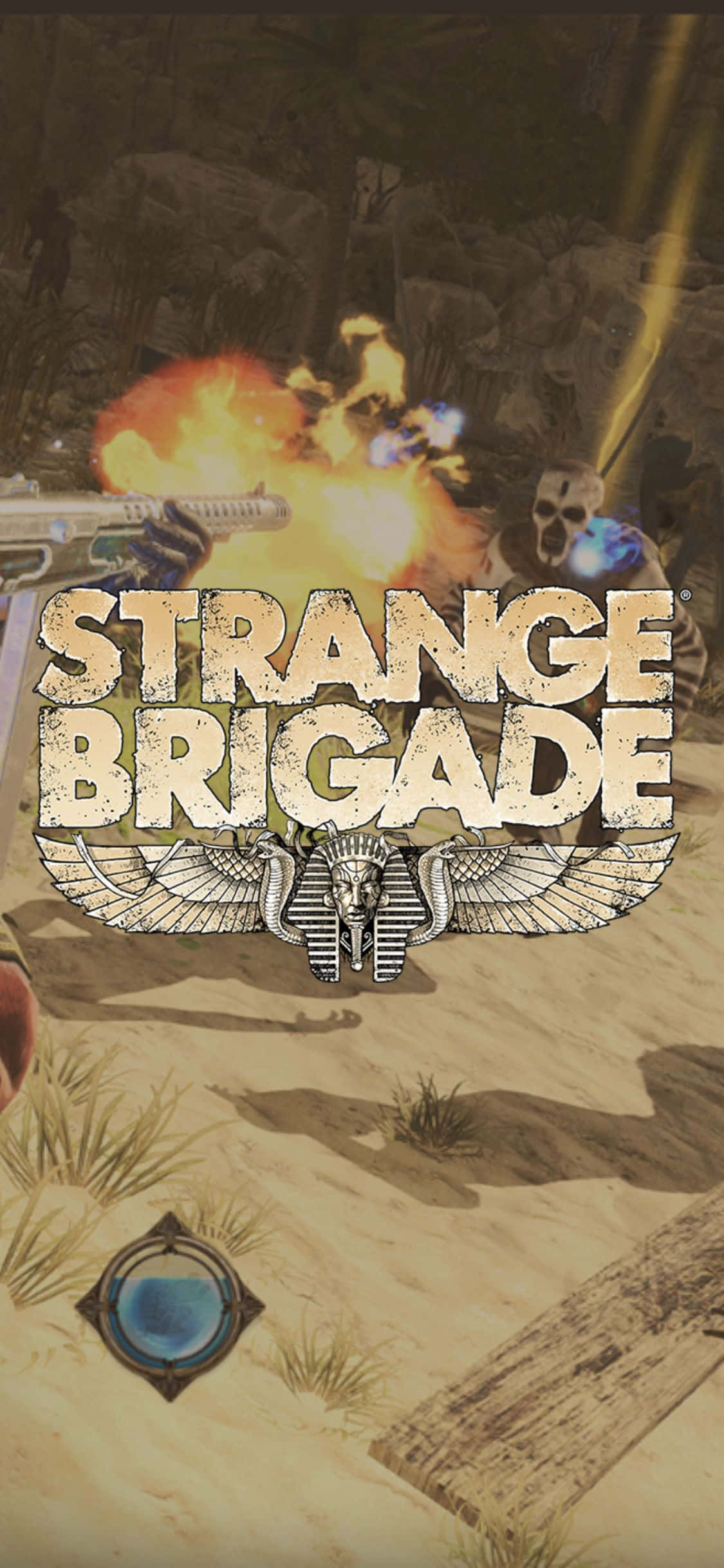 Karakter skyder zombie iPhone X Strange Brigade Baggrund Wallpapers
