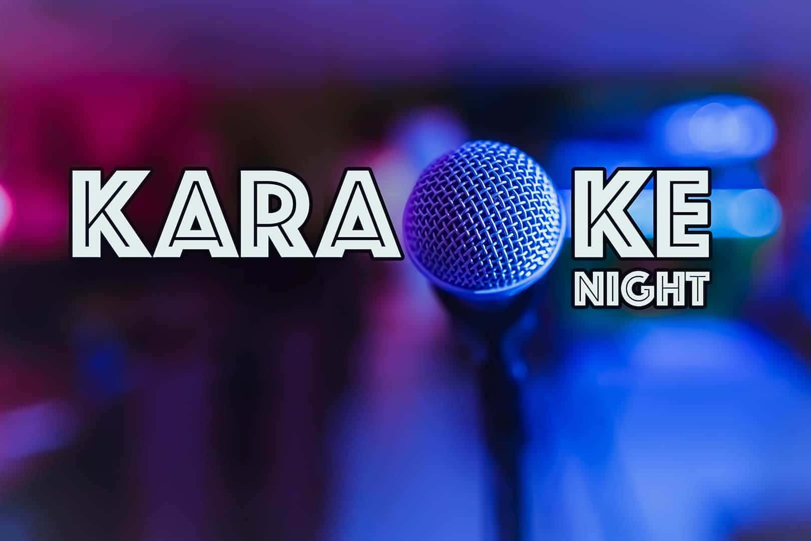 Karaoke Night Typografi Baggrund Wallpapers