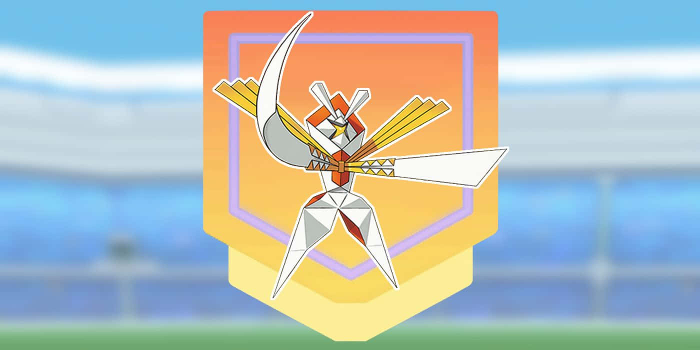 Kartana Pokemon på orange baggrund Wallpapers