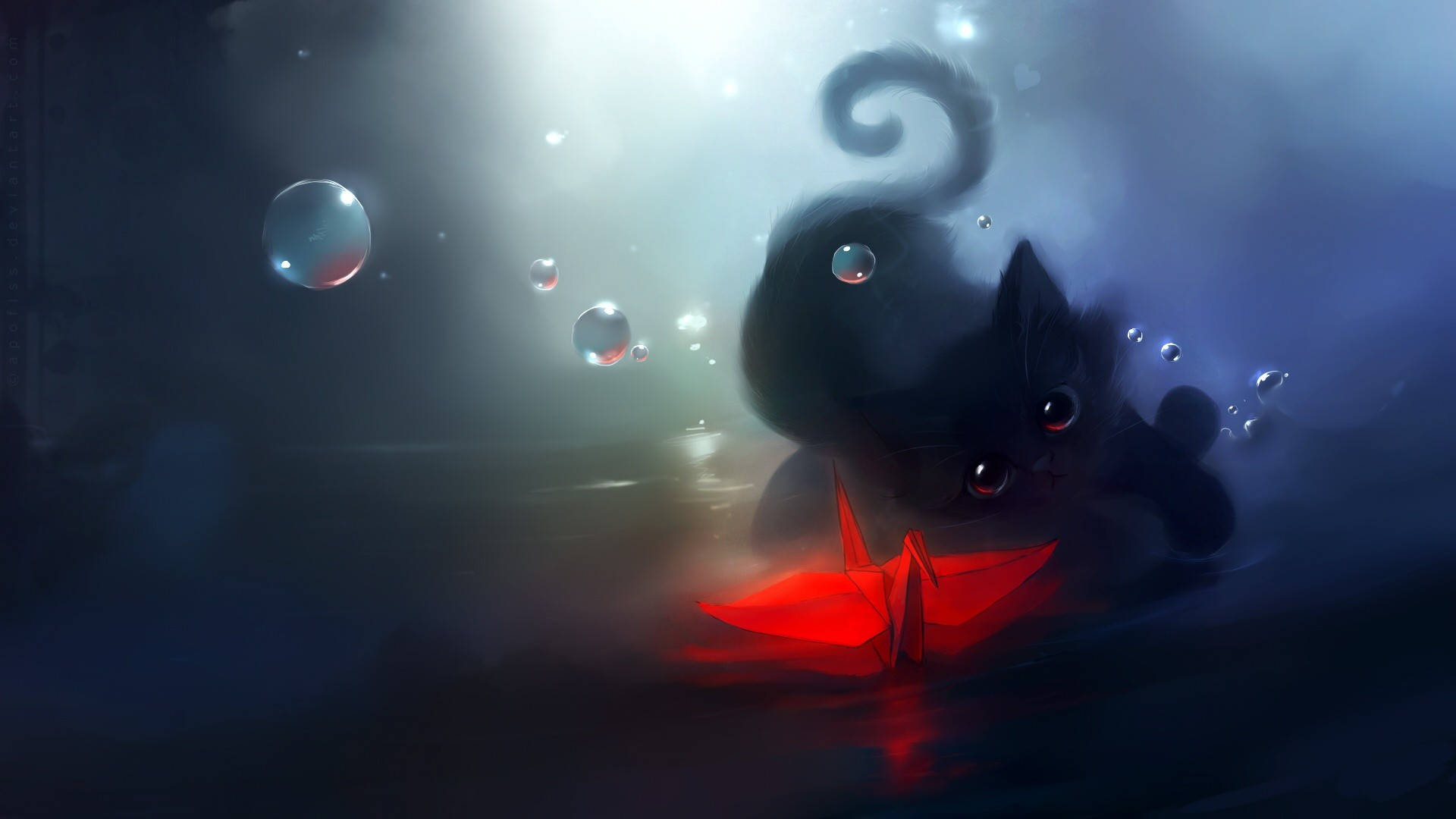 Kat Computer Svan Origami Wallpapers