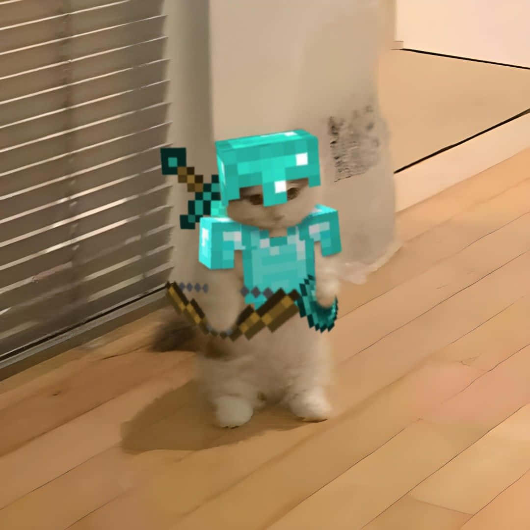Kat i diamantrustning Minecraft profilbillede Wallpapers