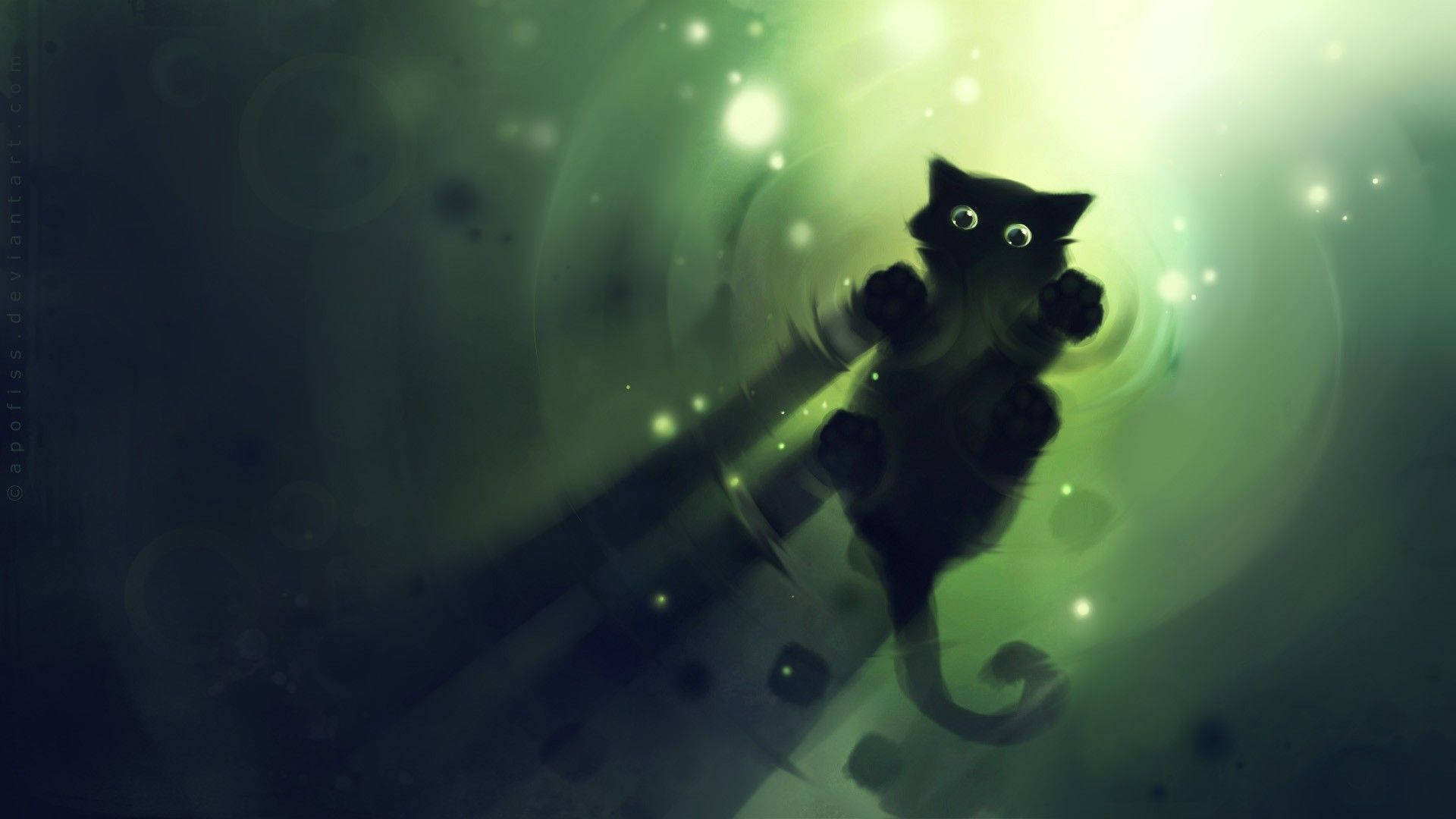 Kattekop der går på vandet Wallpapers
