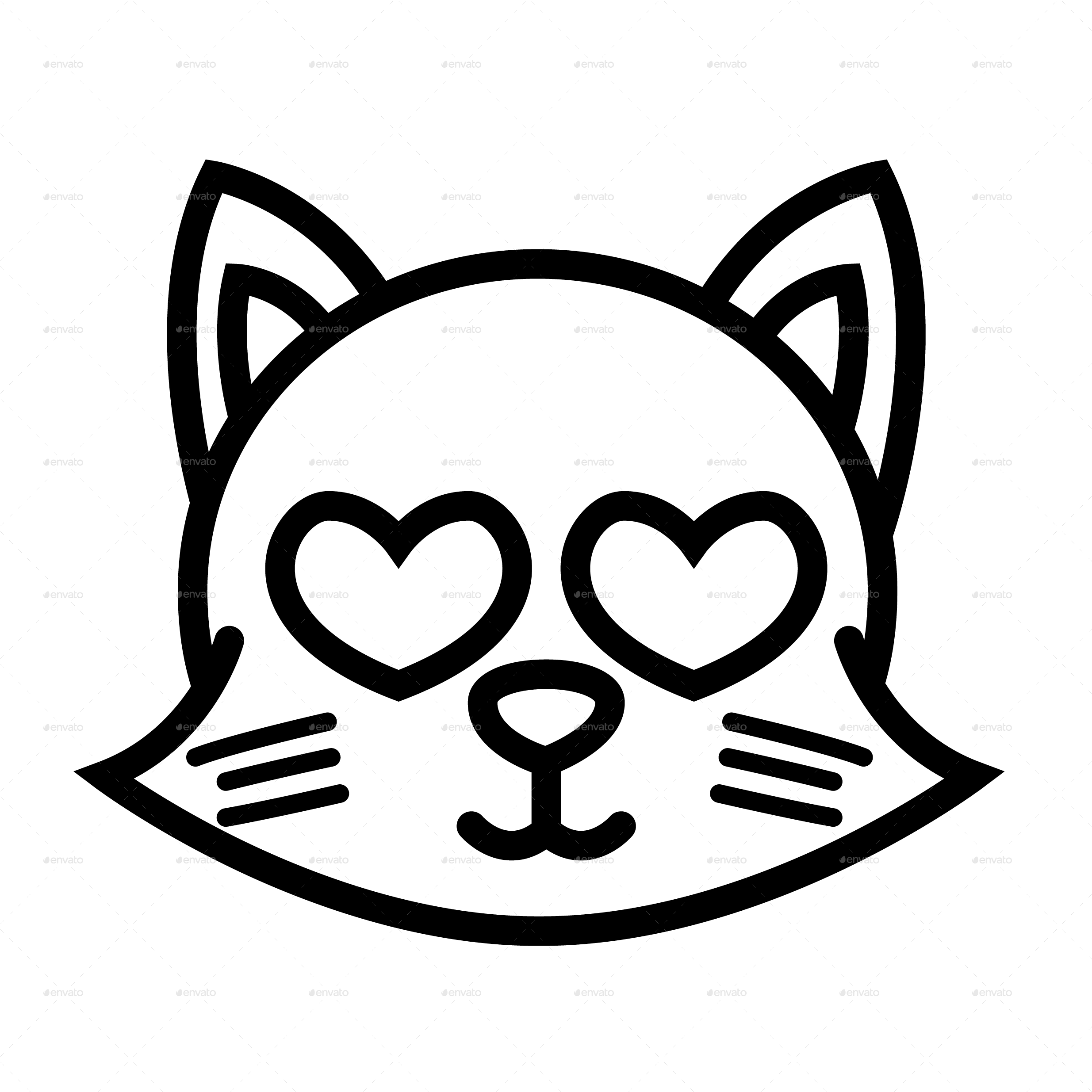 Kattekrusedulle med hjerteøjne Wallpapers