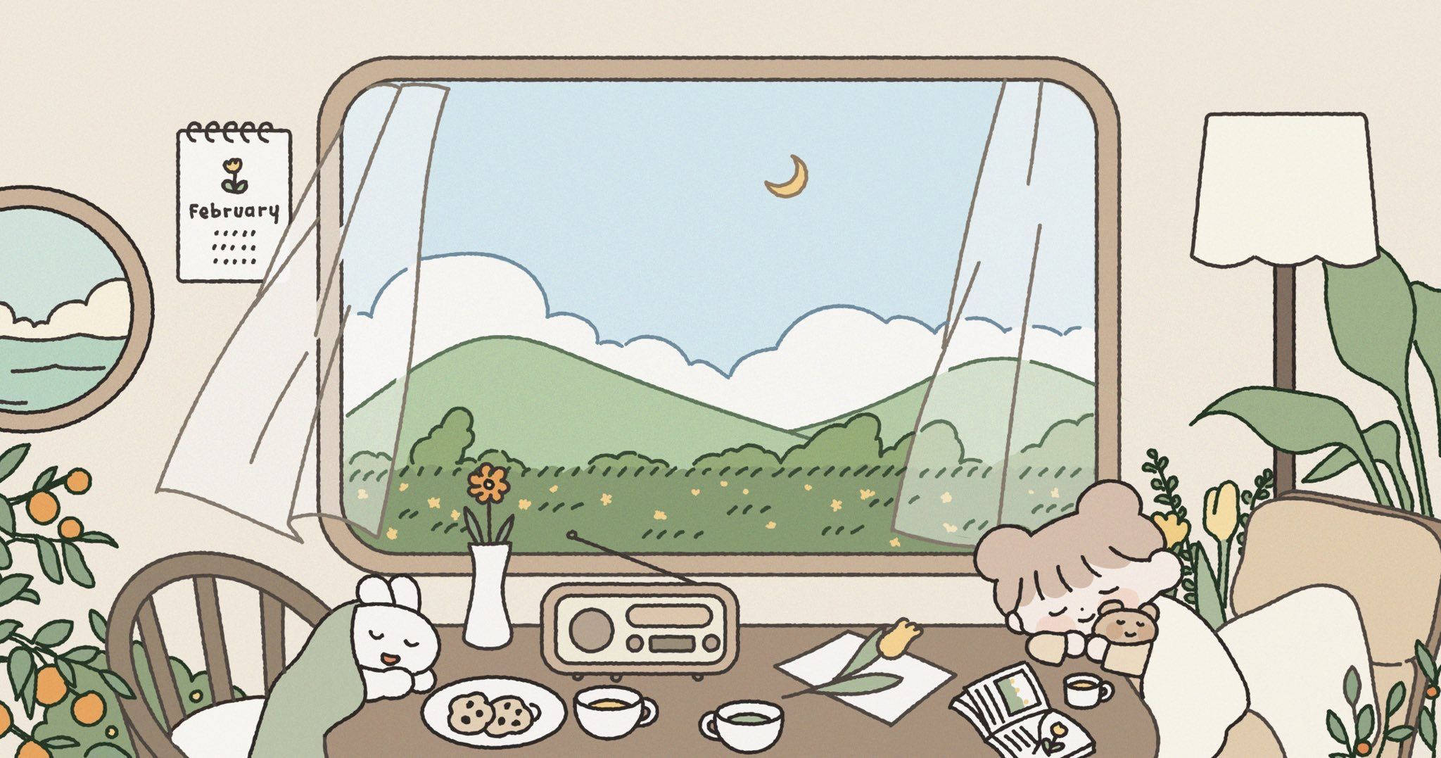 Kawaii æstetisk yndig hjemmecomputer Wallpapers