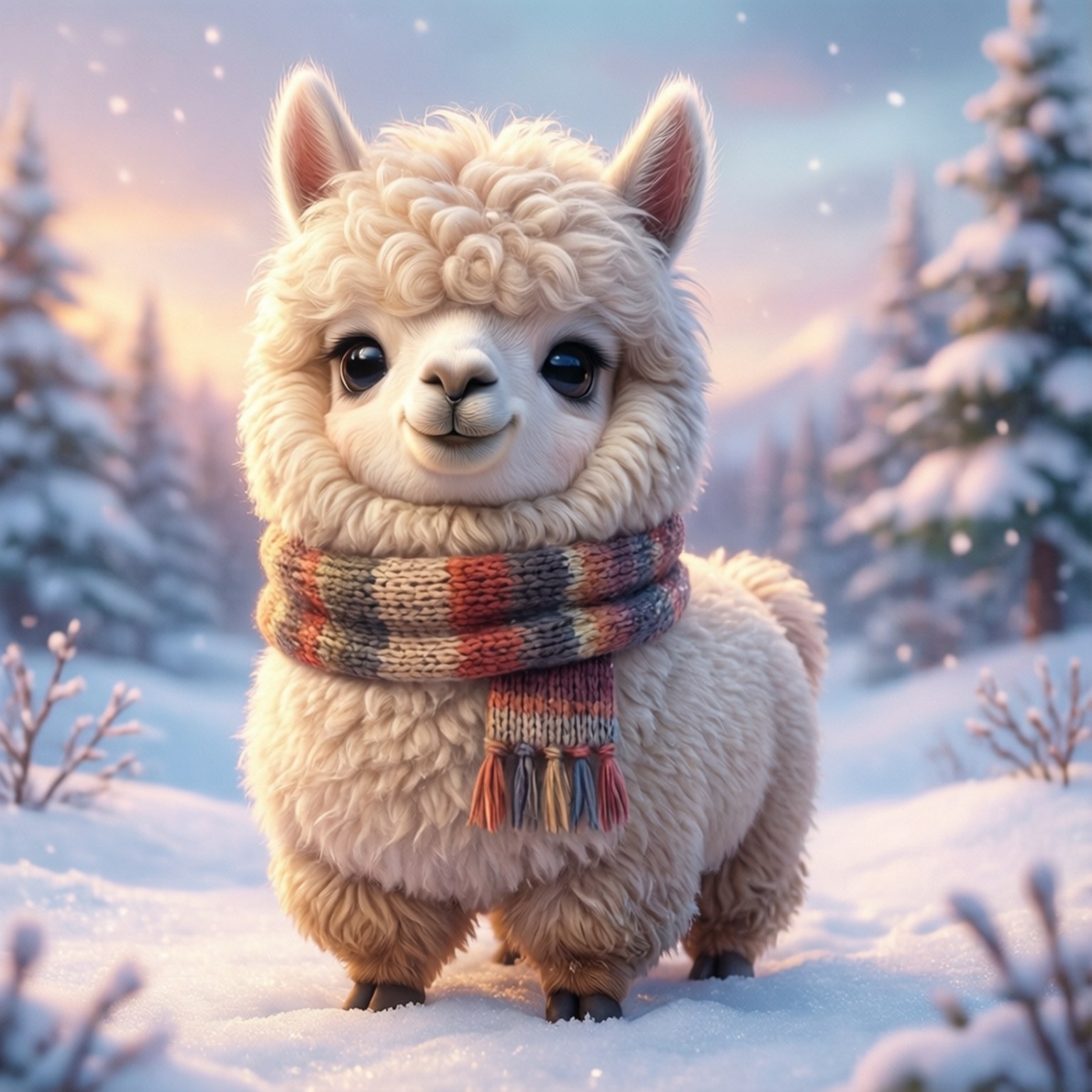 Kawaii Alpaka i sne Wallpapers