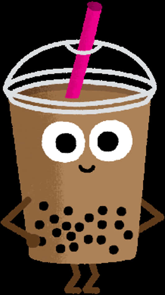 Kawaii Bobble Tea Karakter.PNG Wallpapers