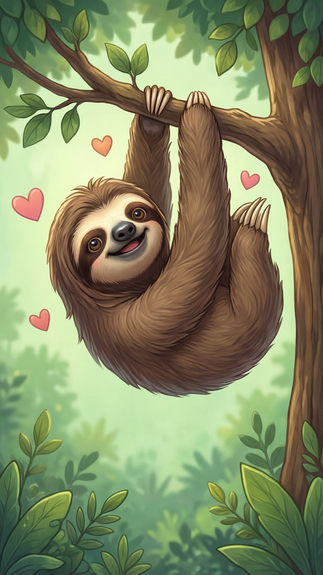 Kawaii dovendyr hængende Wallpapers