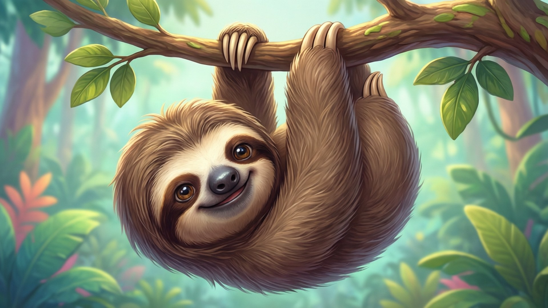 Kawaii dovendyr hængende Wallpapers