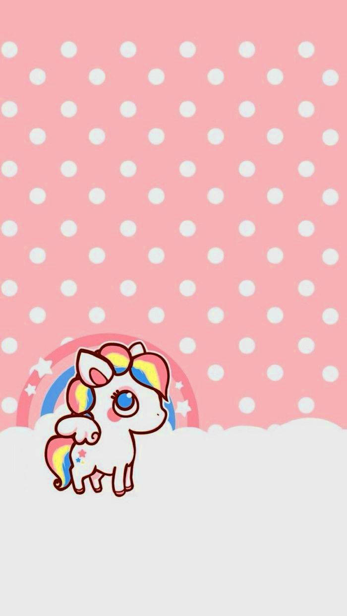 Kawaii enhjørning foto cover Wallpapers