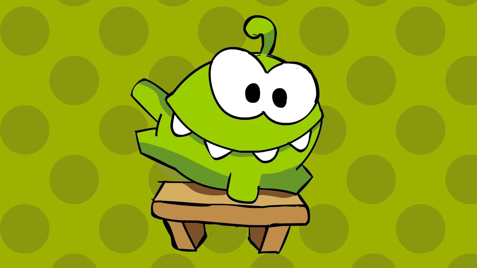 Kawaii frø med grønne prikker Wallpapers