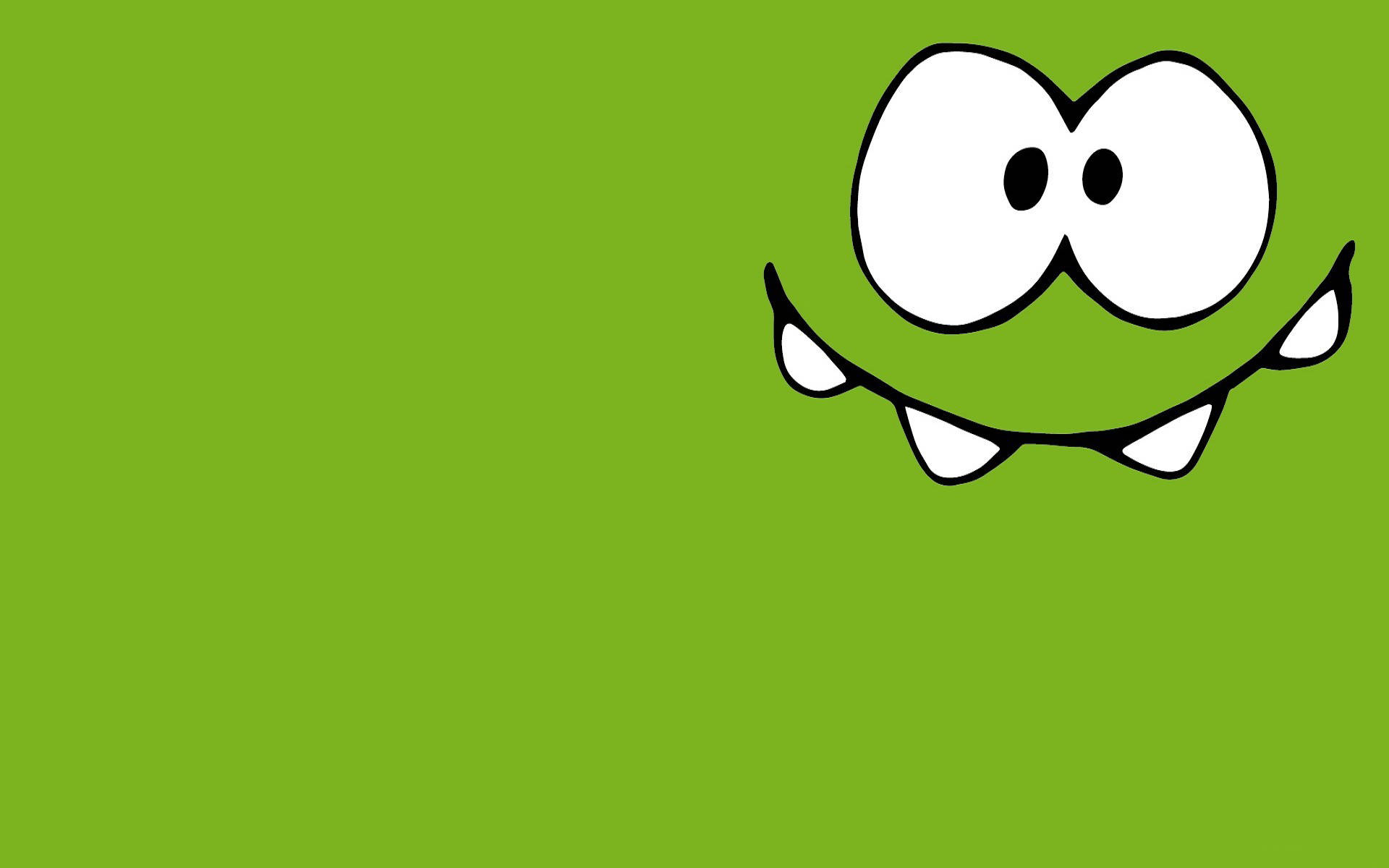 Kawaii frøansigt i grønt Wallpapers