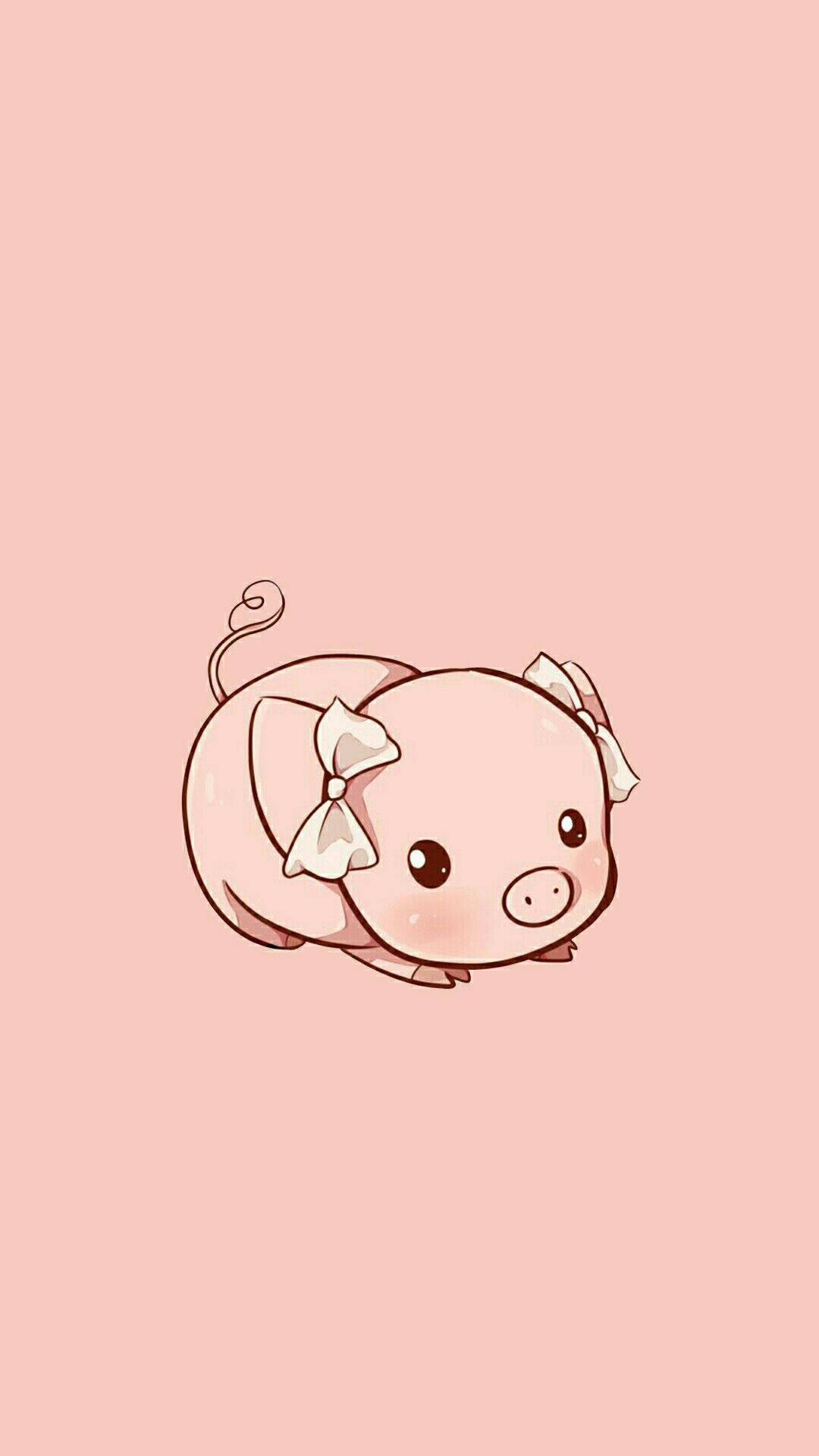 Kawaii HD lyserød gris Wallpapers