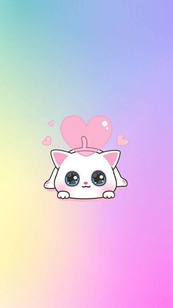 Kawaii HD Yndig Hvid Kat Wallpapers