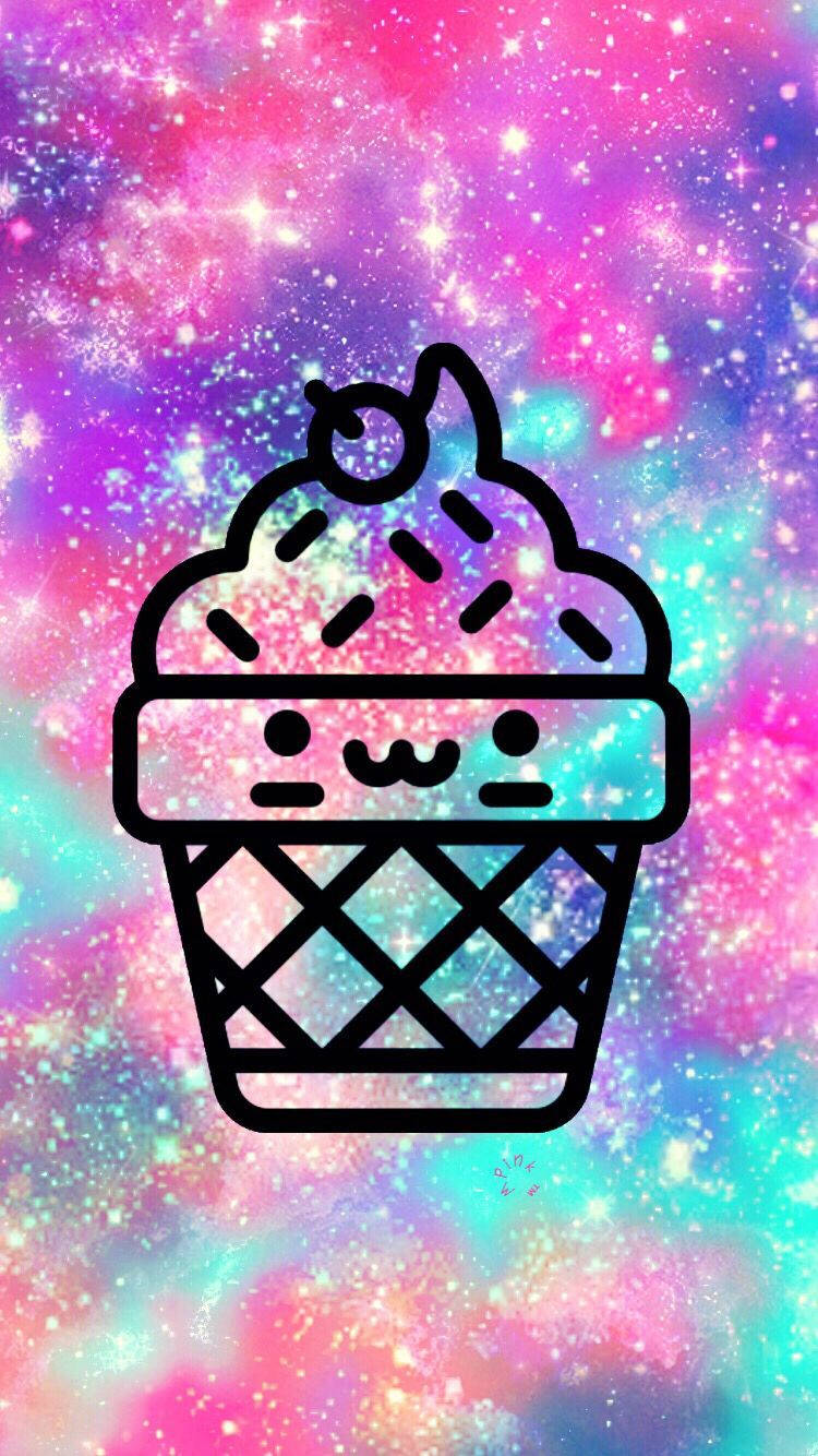 Kawaii-is med glitter wallpaper. — Kawaii Wallpapers