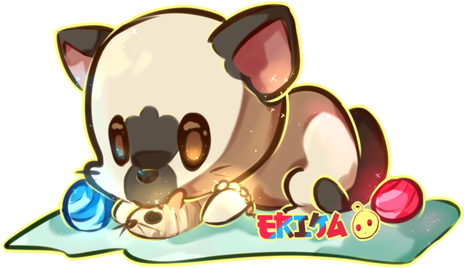 Kawaii_ Kat_ Leg_ med_ Garnnøgler.PNG Wallpapers