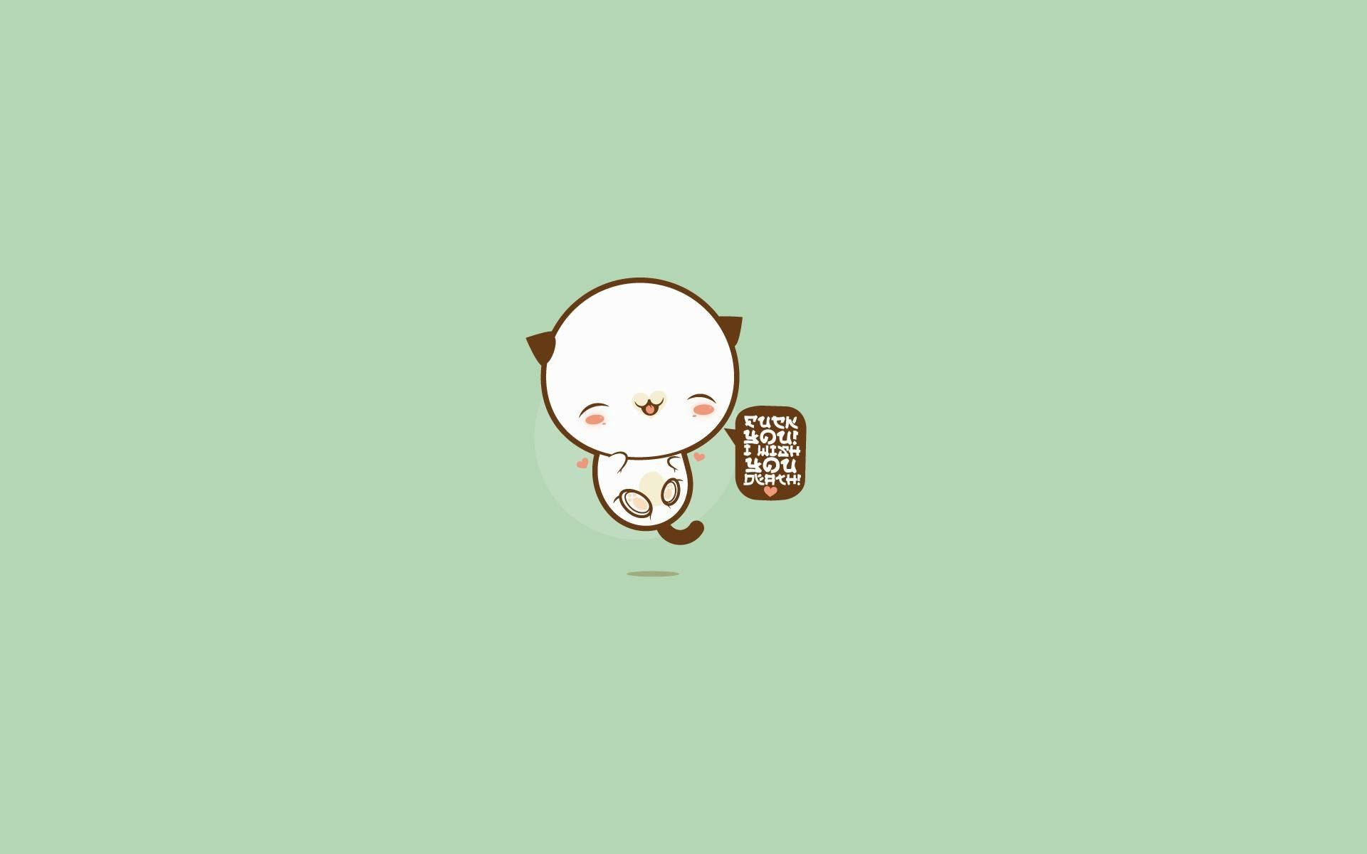 Kawaii glad lille dyr fnisende tapet. — Kawaii Wallpapers