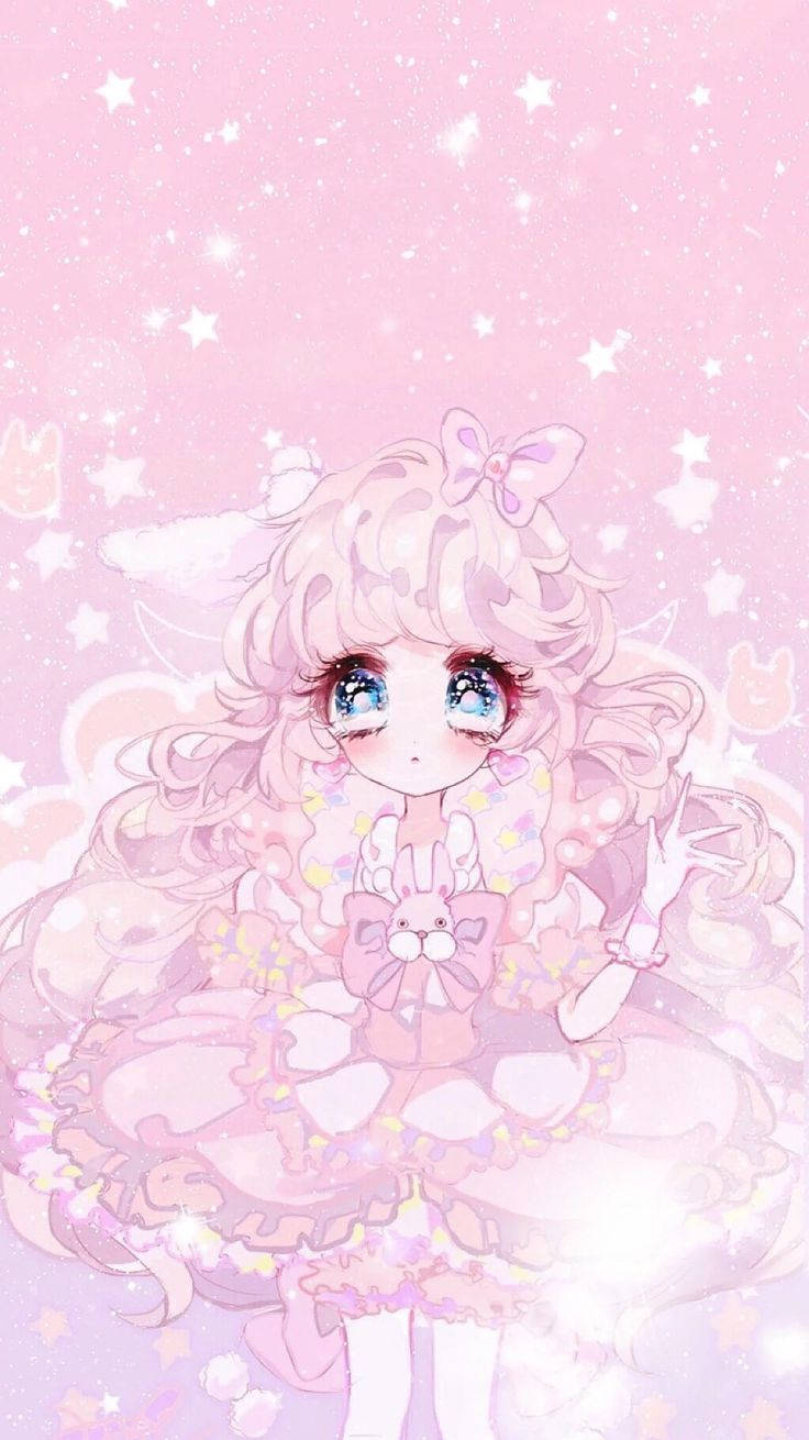 Kawaii Sød Pigepink Prinsesse Wallpapers