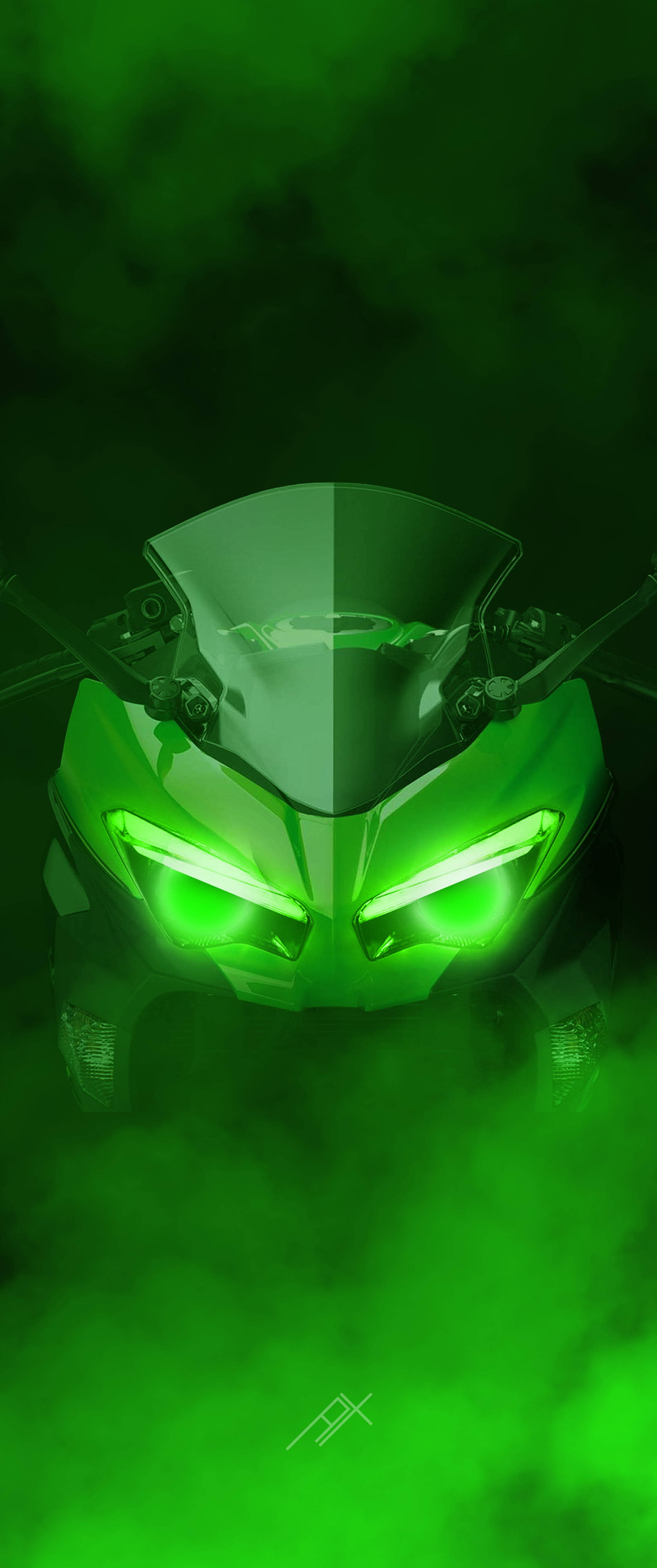 Kawasaki H2r Grøn Røg Wallpapers