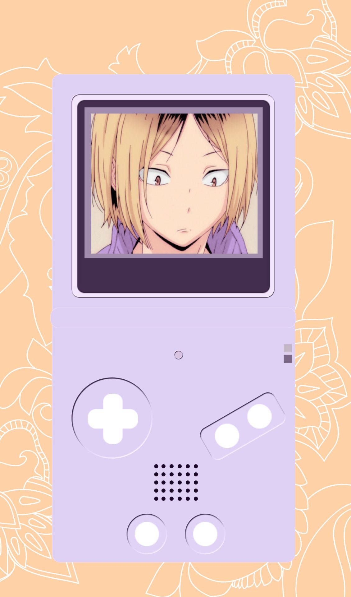 Kenma i en lilla Gameboy Wallpapers