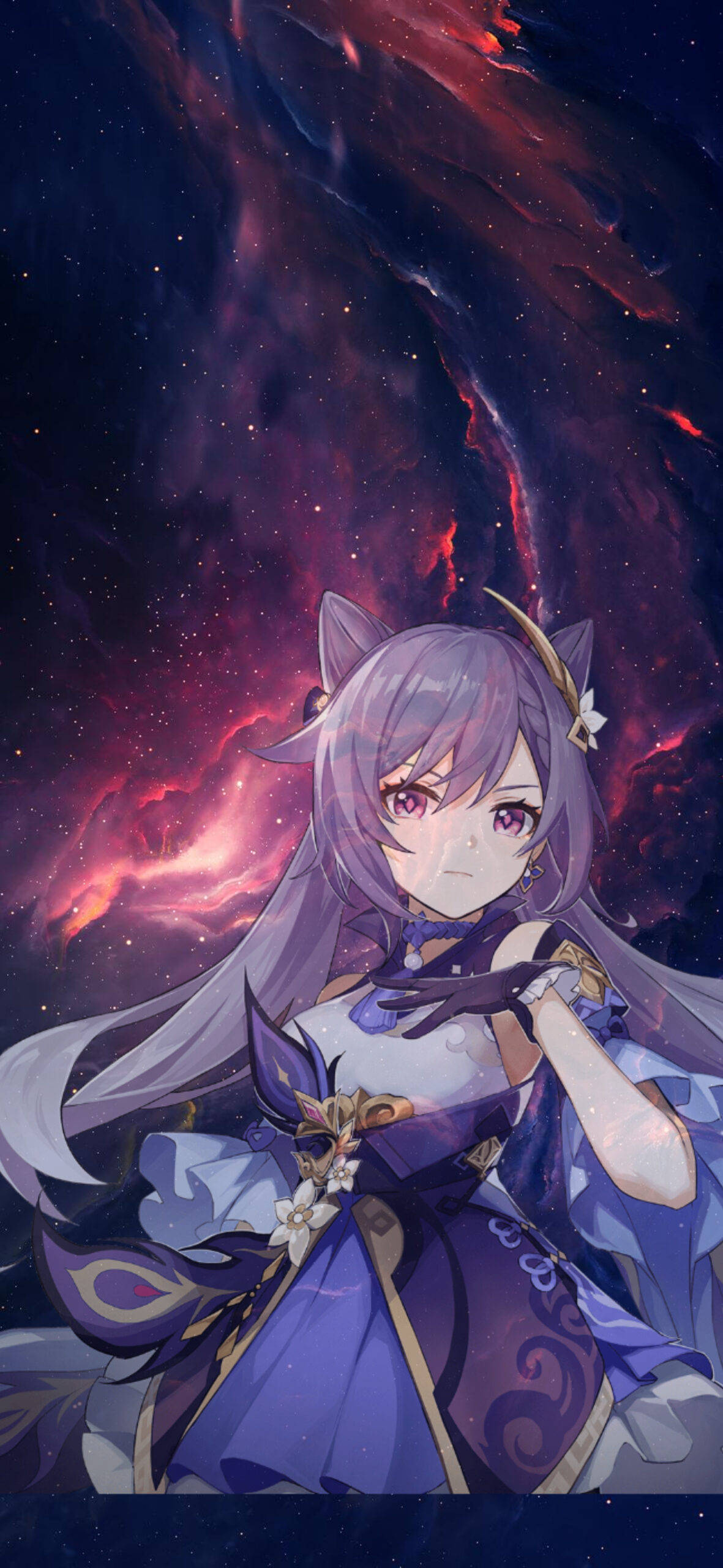 Keqing Portrait Genshin Impact Phone Wallpapers