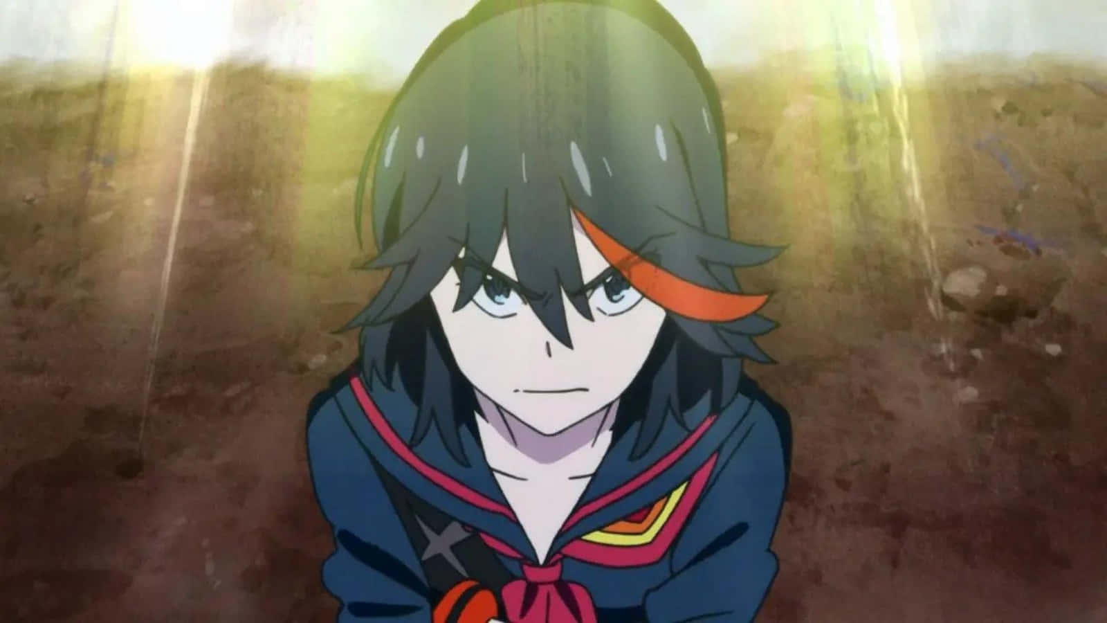 Kill La Kill Ryukos alvorlige ansigt Wallpapers