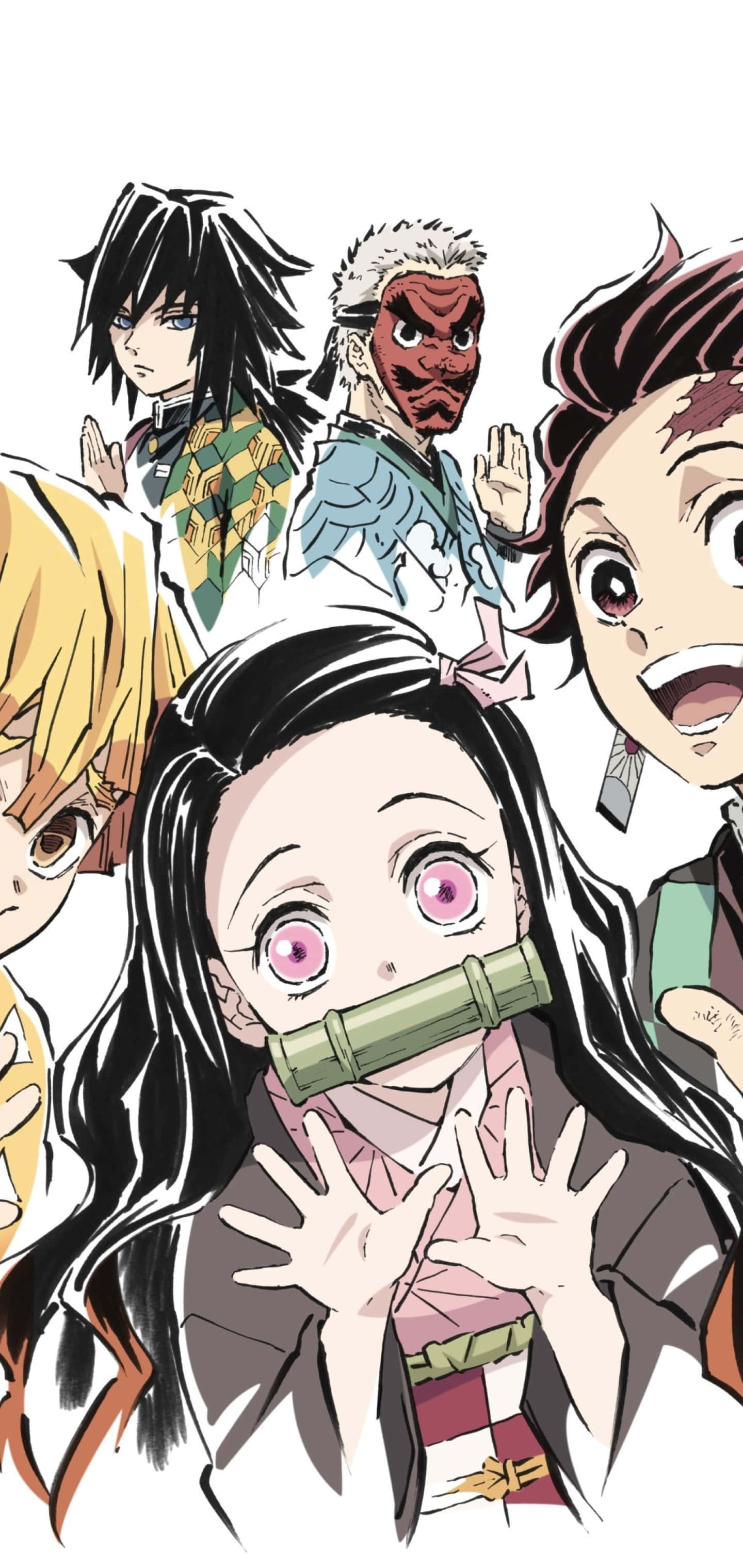 Kimetsu No Yaibas dæmonjægergruppe forenes for at dræbe monstre Wallpapers