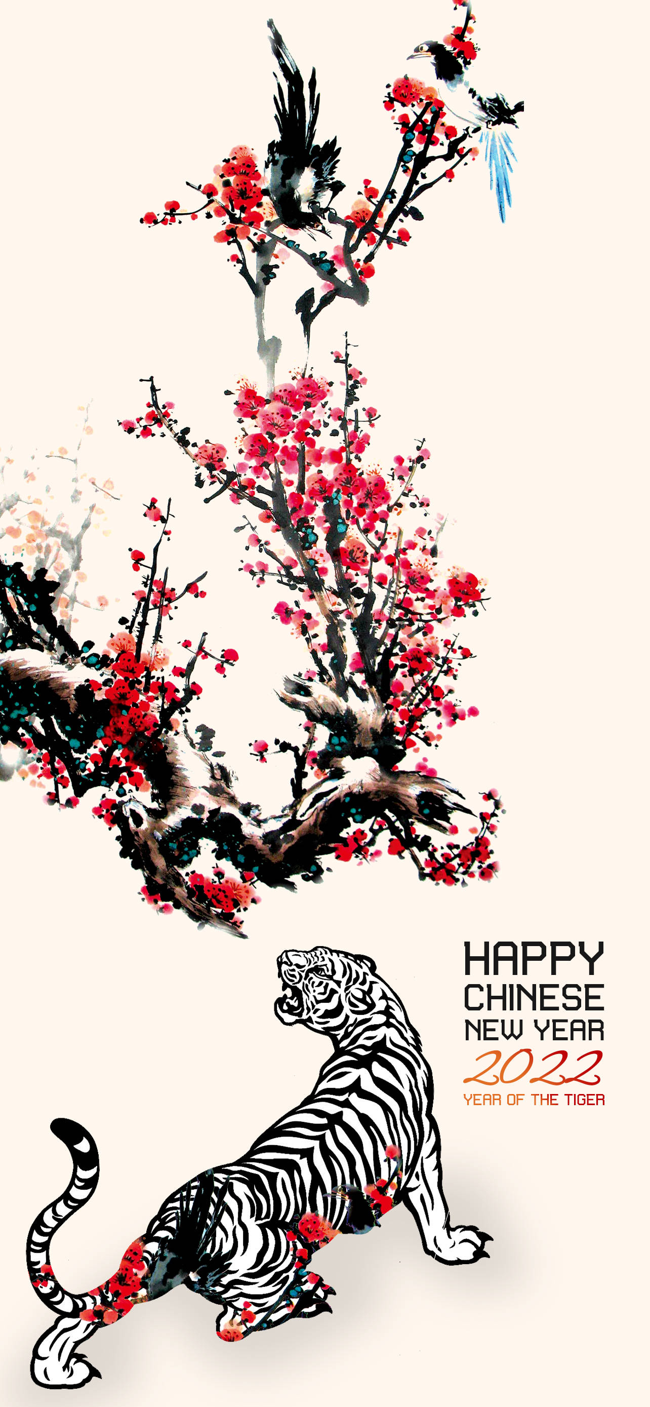 Kinesisk Nytår Træ Tiger Wallpapers