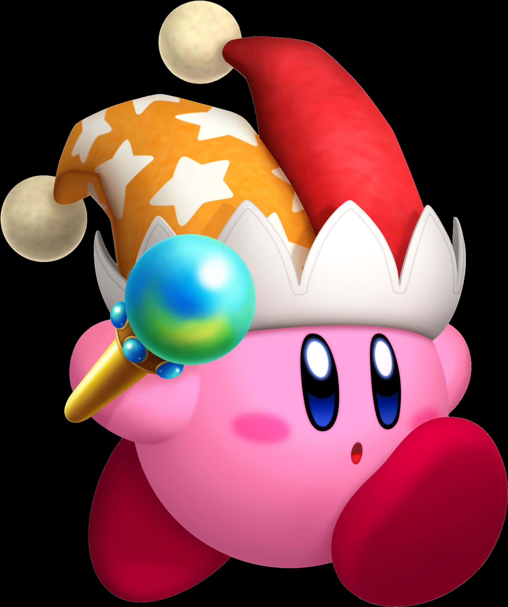 Kirby iført narrehat Wallpapers