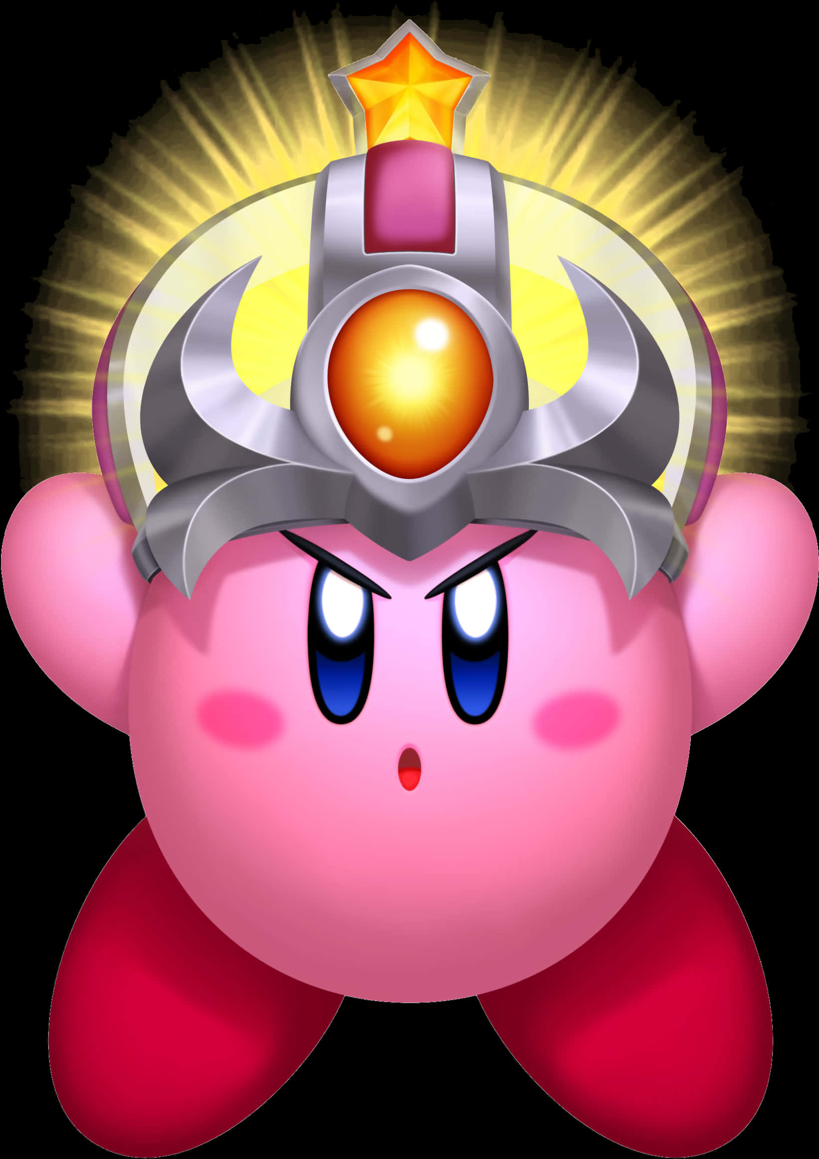 Kirby med Star Rod-hjelm Wallpapers