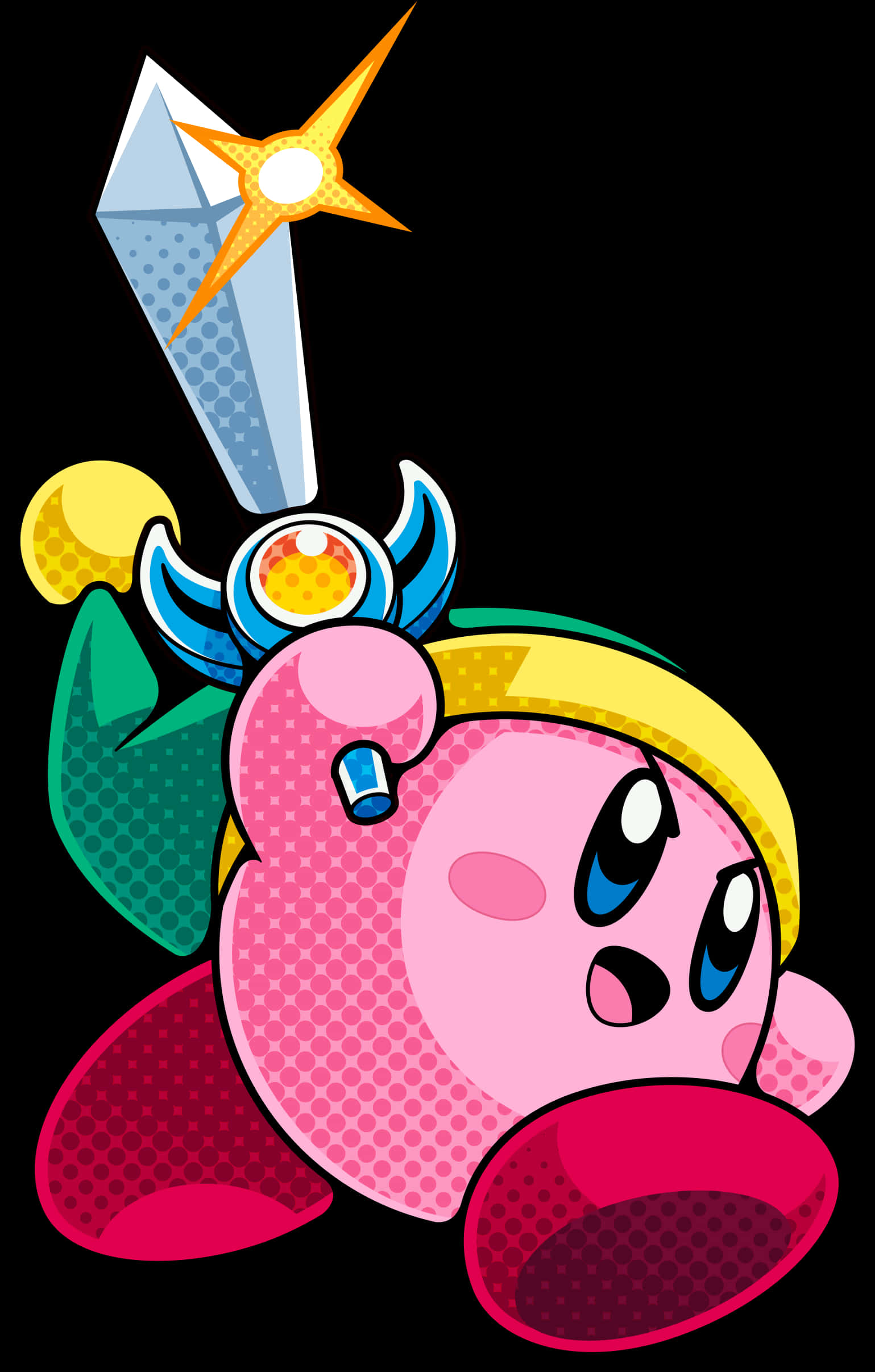 Kirby med sværd illustration Wallpapers