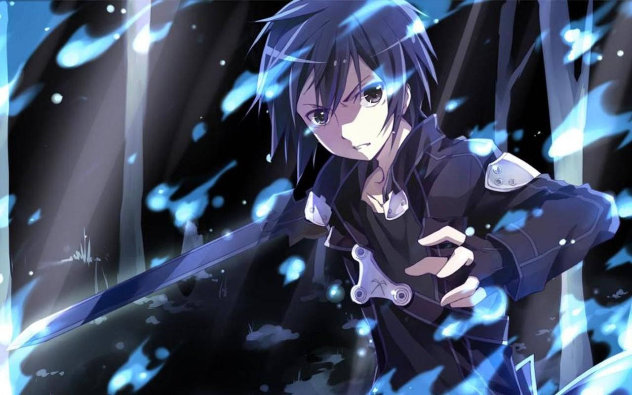 Kirito, en modig anime-dreng fra Sword Art Online Wallpapers