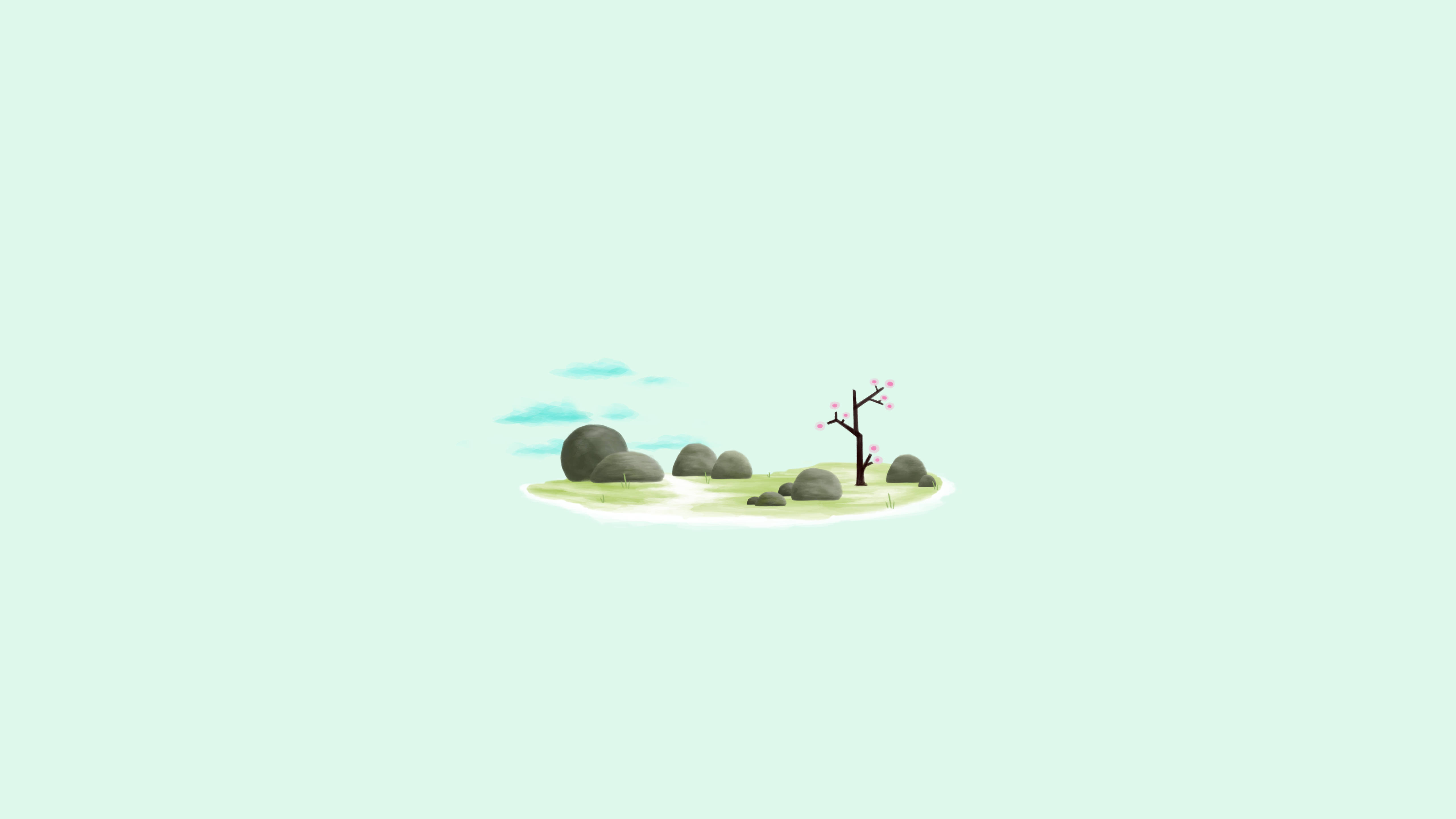 Kirsebærblomst minimalistisk æstetisk bærbar Wallpapers