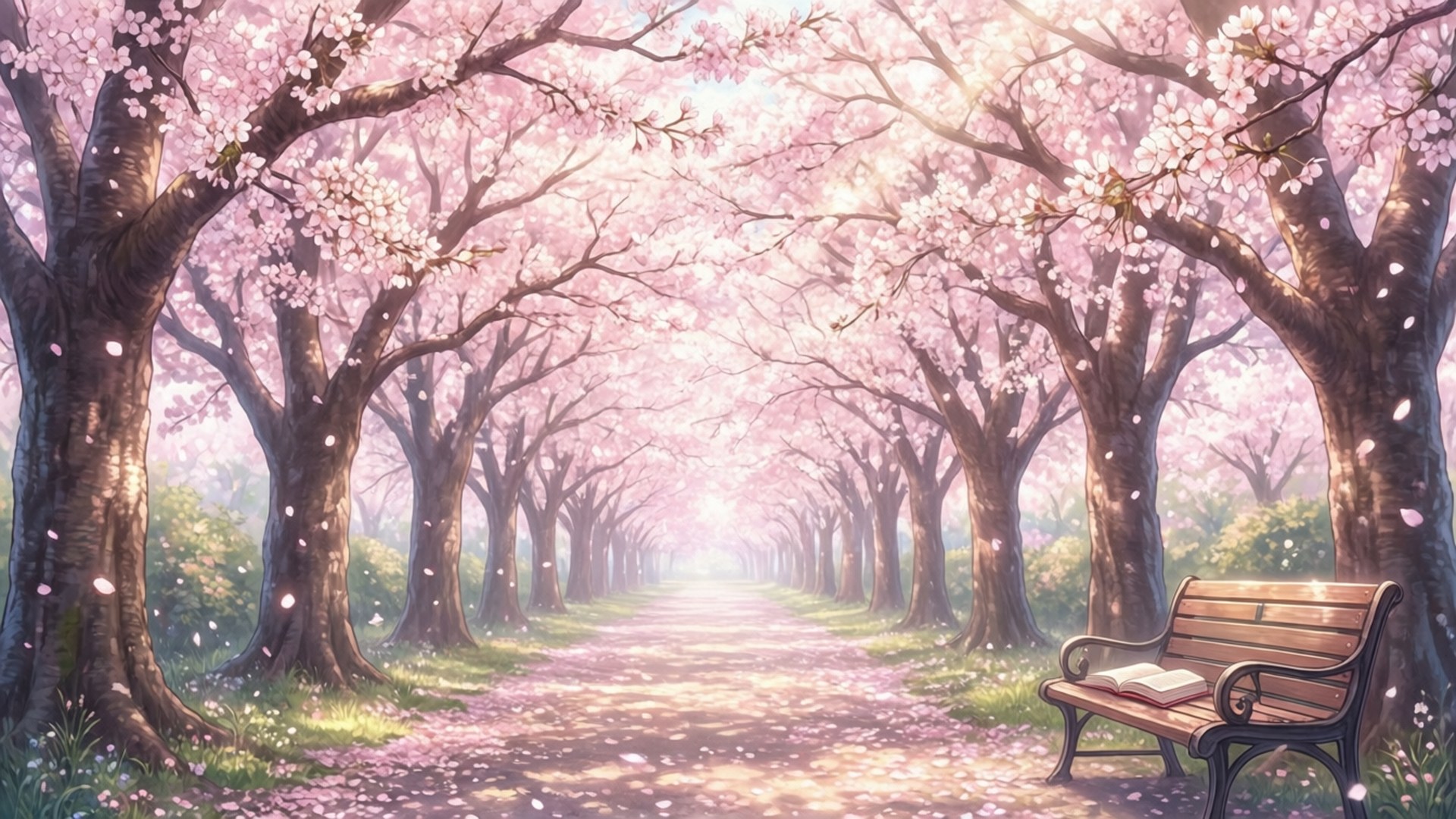 Kirsebærblomststi Wallpapers