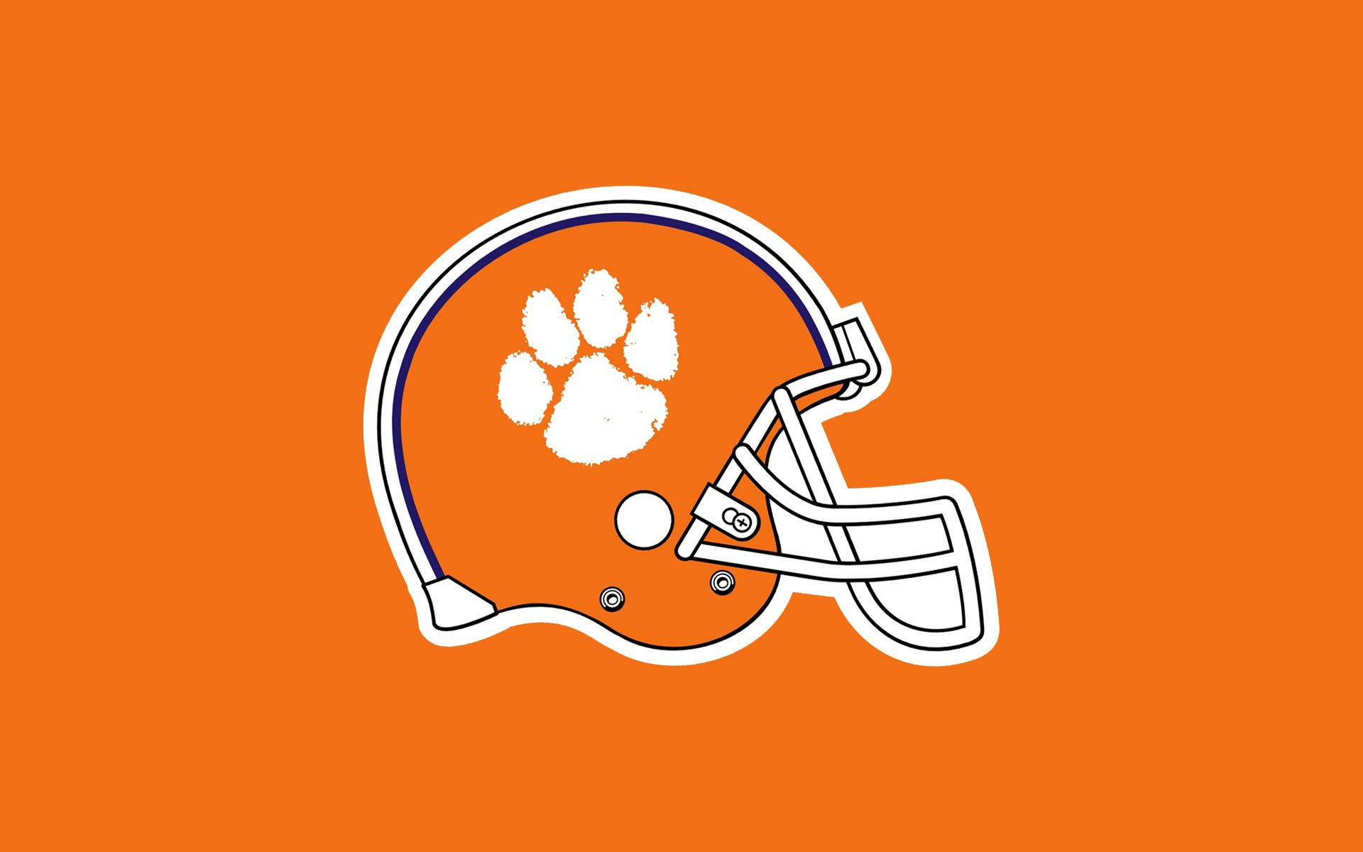 Clemson Tigers fodbold logo orange desktop wallpaper. — Fodbold Wallpapers