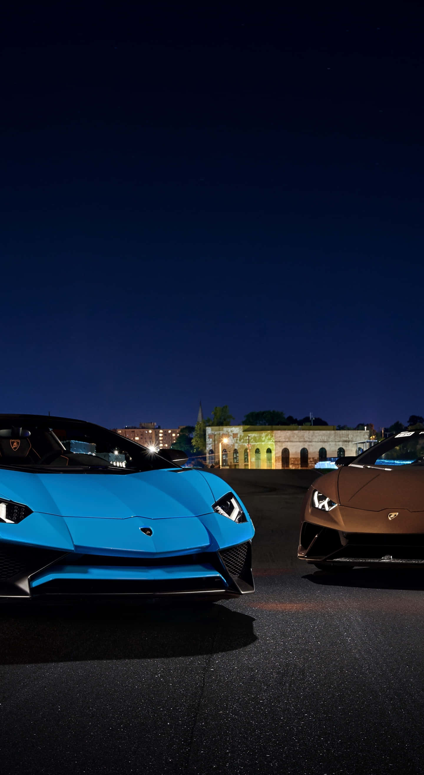 Klassisk blå Lamborghini iPhone Wallpapers