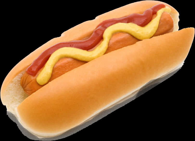 Klassisk hotdog med ketchup og sennep Wallpapers