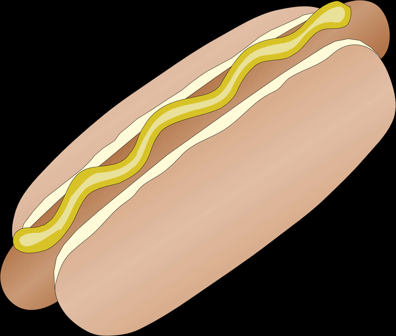 Klassisk hotdog med sennep illustration Wallpapers