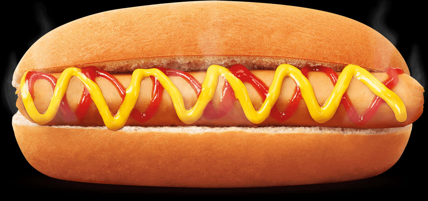 Klassisk hotdog med sennep og ketchup Wallpapers