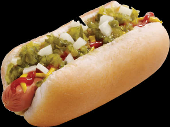 Klassisk hotdog med tilbehør Wallpapers