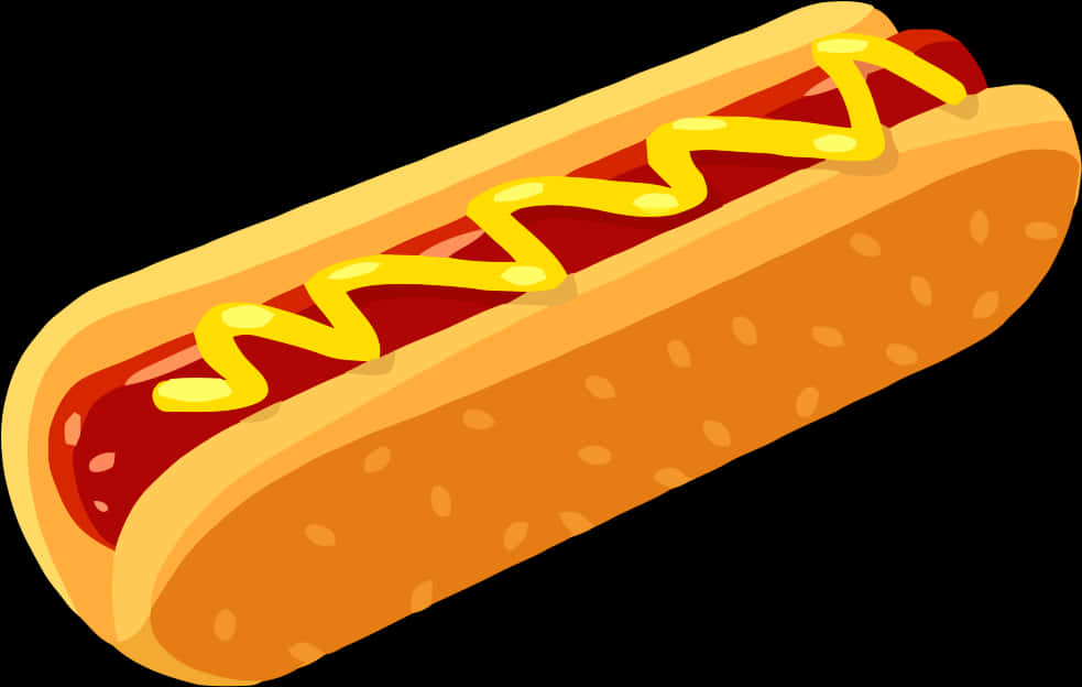 Klassisk hotdog tegneserieillustration Wallpapers