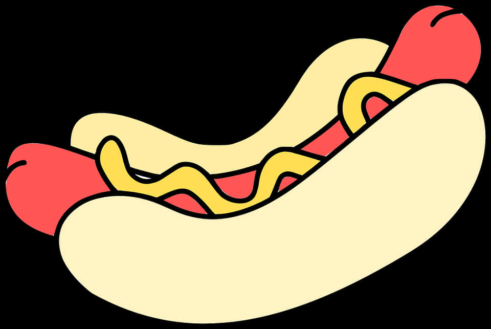 Klassisk hotdog tegneserieillustration Wallpapers
