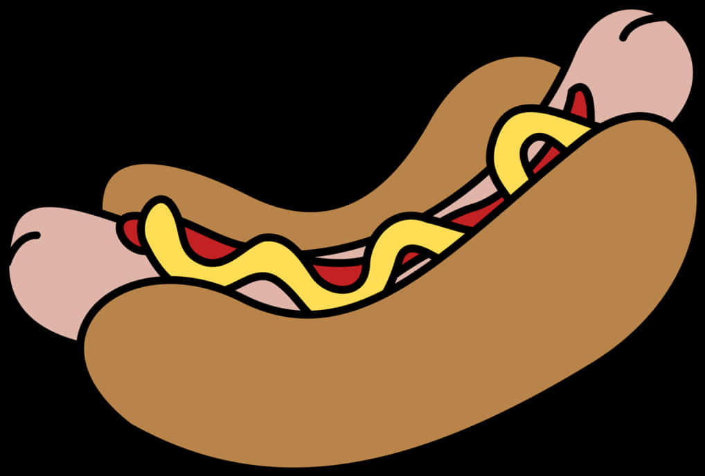 Klassisk hotdog tegneserieillustration Wallpapers