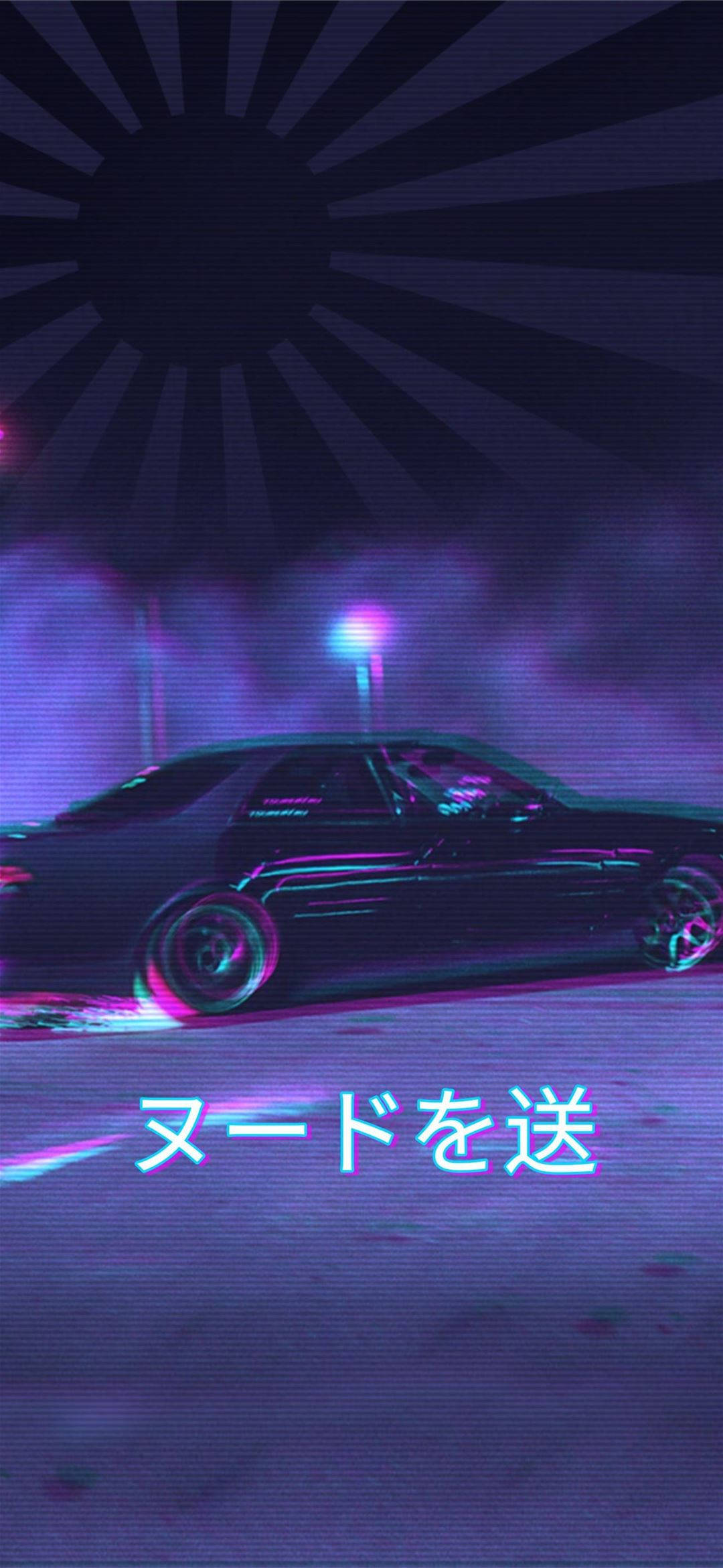 Klassisk JDM-æstetik med flag Wallpapers