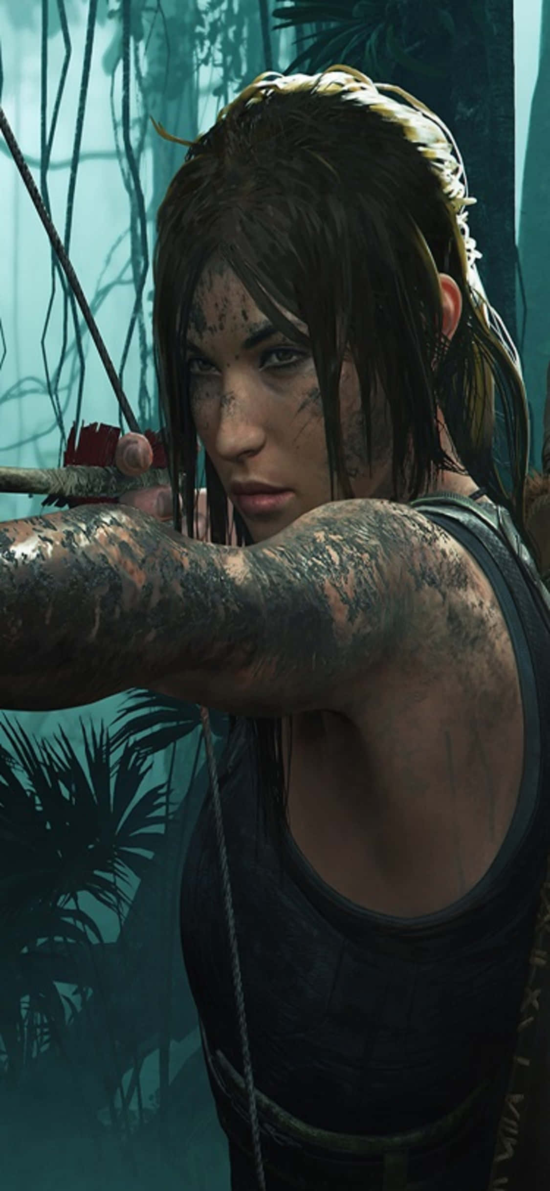 Klatr dig til tops i dit eventyr med iPhone X Shadow of the Tomb Raider. Wallpapers
