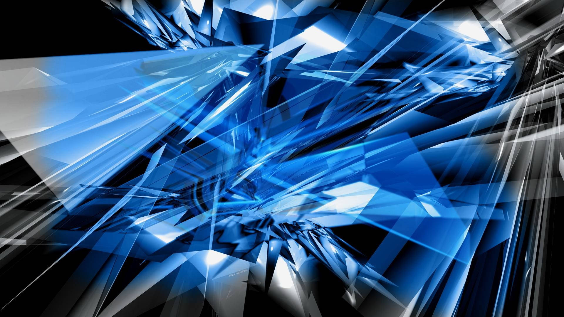 Kølige blå glasskår Wallpapers