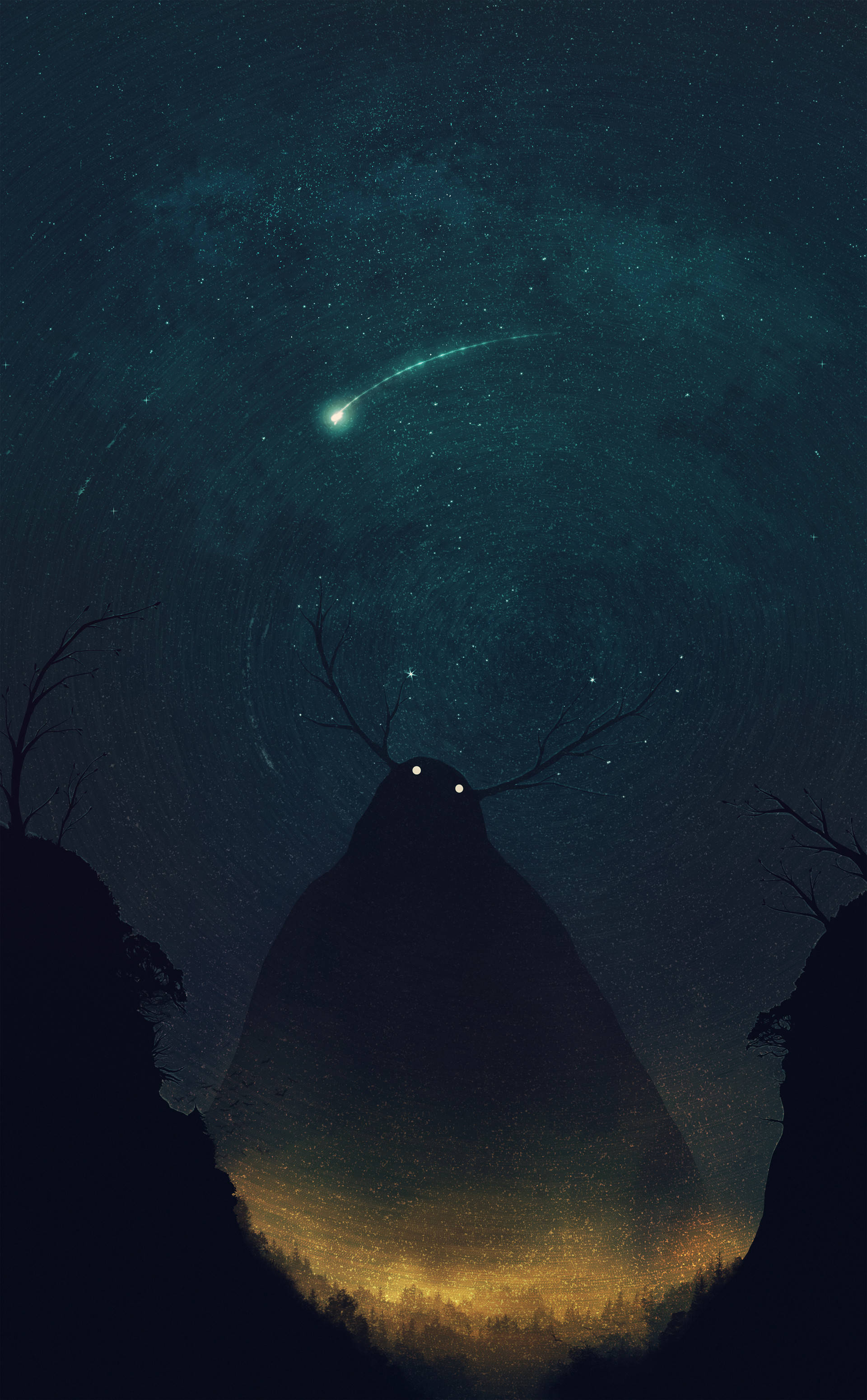 Kæmpe monster spøgelse lurer i skyggerne Wallpapers