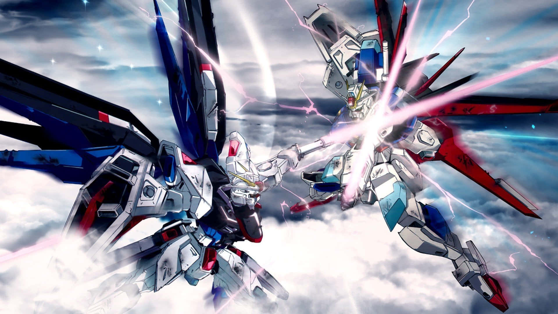 Kæmpende Gundam-skrivebord Wallpapers