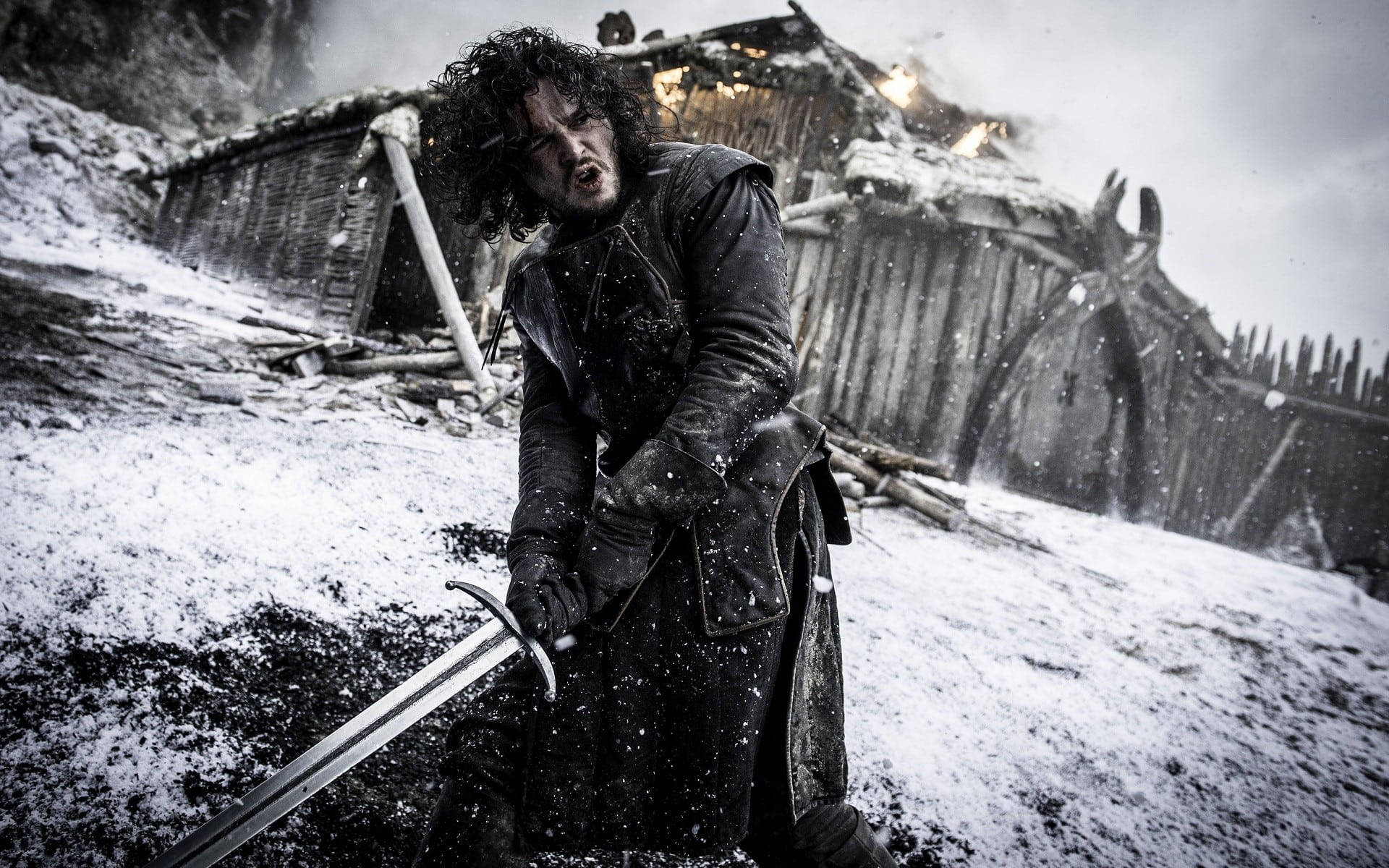 Kæmpende Jon Snow Game of Thrones Wallpapers